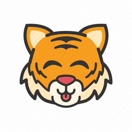 Emoticon, smile, tiger, tongue icon - Download on Iconfinder