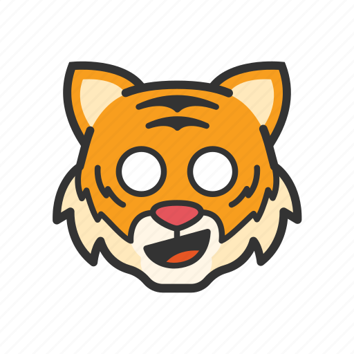 Emoticon, shocked, tiger, wow icon - Download on Iconfinder