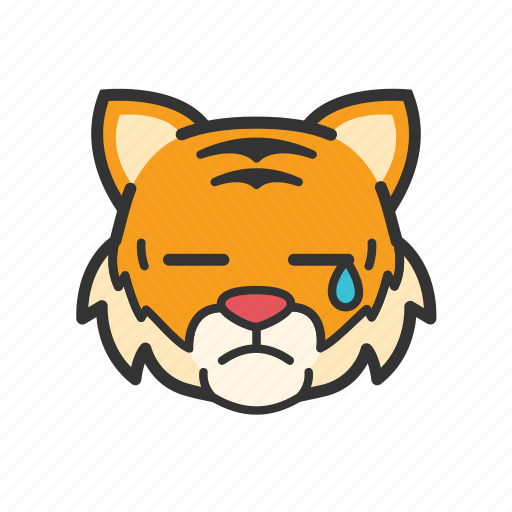 Cry, emoticon, sad, tiger icon - Download on Iconfinder