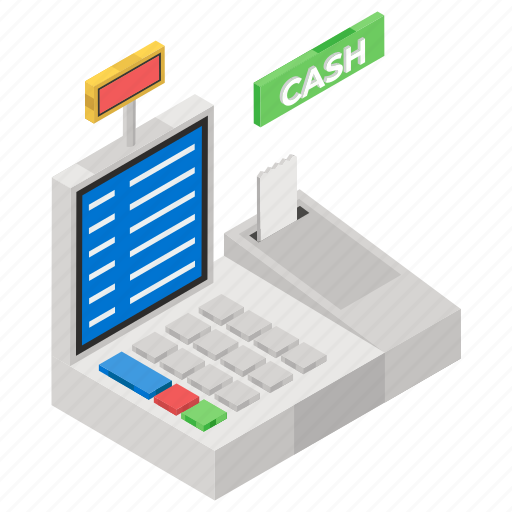 Cash register, cash till, invoice machine, point of service, pos, shopping payment icon - Download on Iconfinder