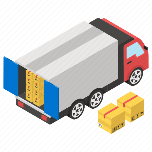 Delivery services, delivery truck, delivery van, delivery vehicle, logistics, truck loader icon - Download on Iconfinder