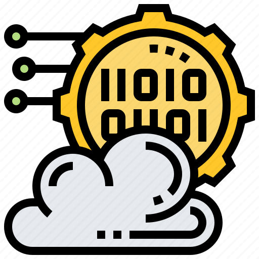 Binary, cloud, code, processing, programing icon - Download on Iconfinder