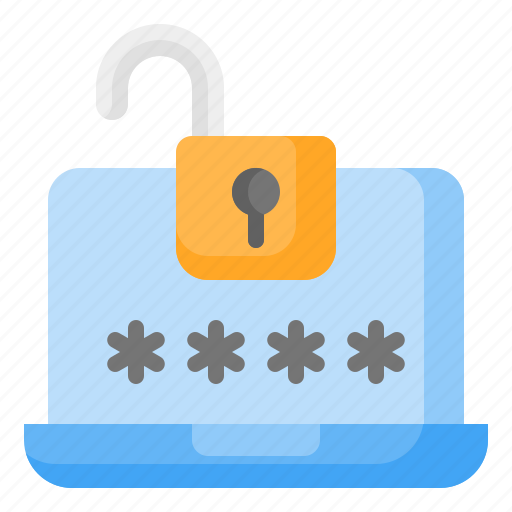 Password, unlock, padlock, hack, computer, laptop, security icon - Download on Iconfinder