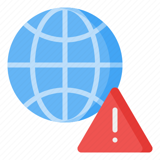 Internet, no internet, warning, alert, danger, globe, earth icon - Download on Iconfinder