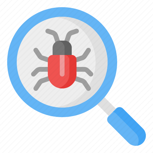 Search, magnifying glass, scan, virus, bug, malware, security icon - Download on Iconfinder