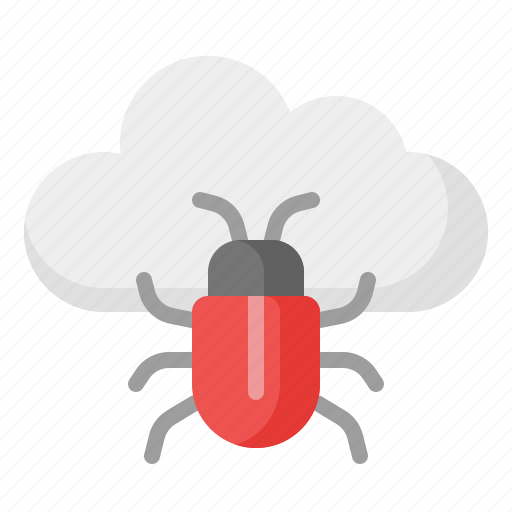 Cloud, computing, storage, data, virus, bug, malware icon - Download on Iconfinder