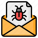 spam, bug, virus, malware, email, message, envelope