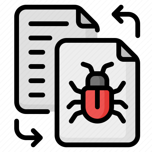 Data, file, copy, duplication, virus, bug, malware icon - Download on Iconfinder