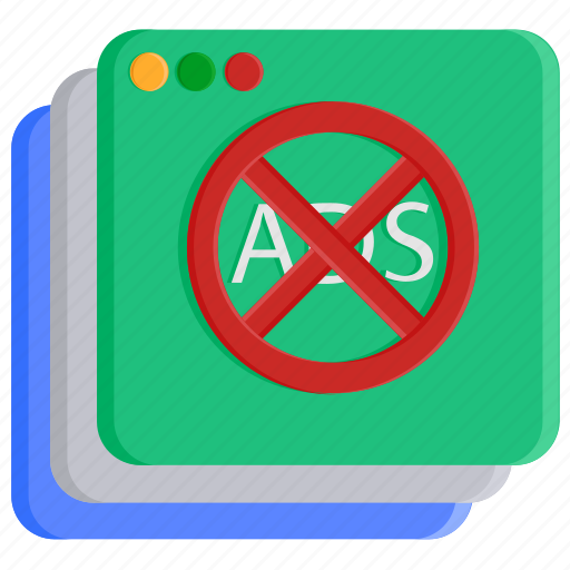 Ads, blocker, block, website, no, user, experience icon - Download on Iconfinder