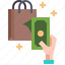 shopping, delivery, hand, buy, on, cash, money 