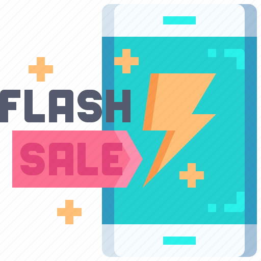Sale, promotion, flash, smartphone, discount icon - Download on Iconfinder