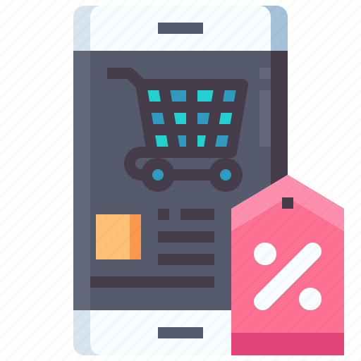 Shopping, smartphone, discount, cart, tag, sale icon - Download on Iconfinder