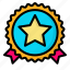 achievement, award, rating, star 