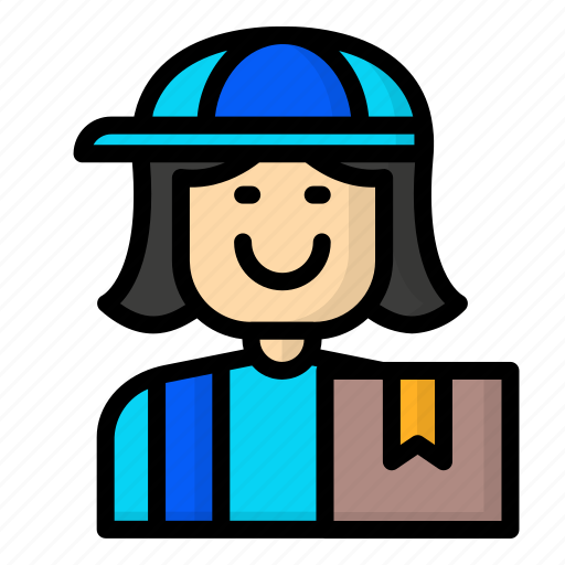 Avatar, courier, delivery, female icon - Download on Iconfinder
