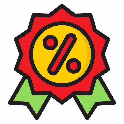 Badge, sale, percent, tag, discount, shopping icon - Download on Iconfinder