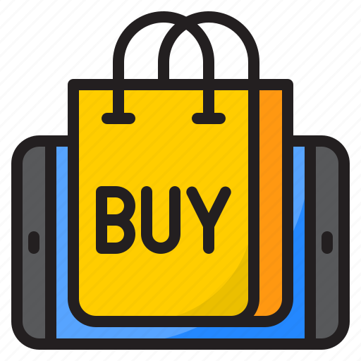 Mobilephone, buy, online, sale, shopping, bag icon - Download on Iconfinder