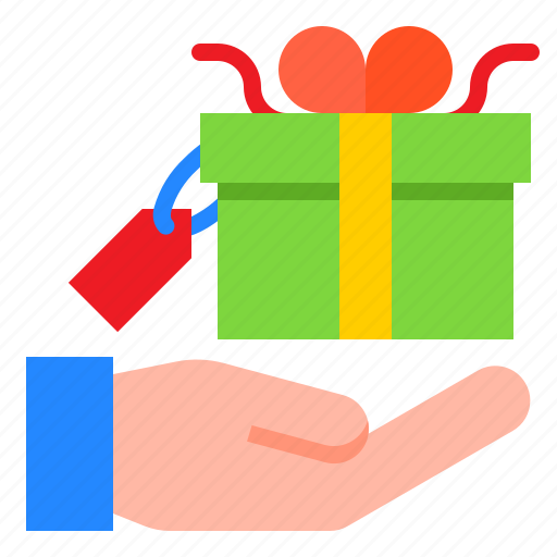 Gift, box, hand, giving, present, delivery icon - Download on Iconfinder