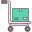 trolley, box, cart, delivery