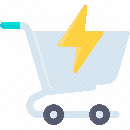 Flash, sale, flash sale, cart, shopping cart, shopping, ecommerce icon - Download on Iconfinder
