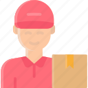 delivery, man, courier, package, shipping, people, box, user