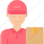 delivery, man, courier, package, shipping, people, box, user 