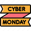 cyber, monday, cyber monday, holiday, shopping, badge, ribbon