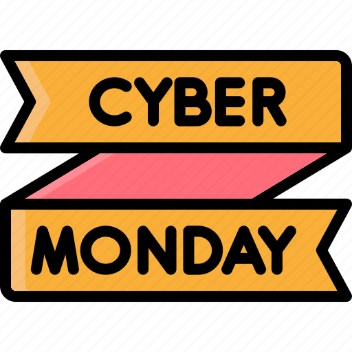 Cyber, monday, cyber monday, holiday, shopping, badge, ribbon icon - Download on Iconfinder