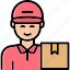 delivery, man, courier, shipping, box, parcel, package, people 