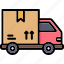 delivery, truck, package, transport, transportation, shipping, box, vehicle 