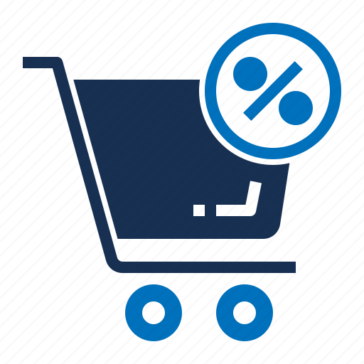 Cart, shopping, percent icon - Download on Iconfinder