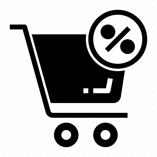 Cart, shopping, percent icon - Download on Iconfinder