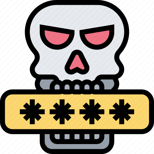 Data, breach, passwords, threat, skull icon - Download on Iconfinder