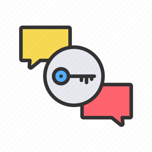 Encrypted conversation, security, chat, message icon - Download on Iconfinder