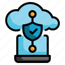 cloud, data, protect, cyber, database, security icon