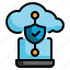 cloud, data, protect, cyber, database, security icon 
