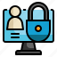 cyber, protect, personal, protection, security icon 