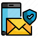 mail, message, protect, cyber, email, security icon
