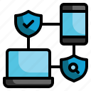 protect, cyber, network, connection, security icon
