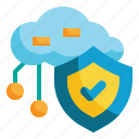 data, protect, cloud, cyber, security icon, storage