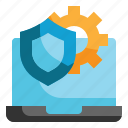 setting, protect, shield, cyber, protection, configuration, security icon