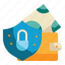 wallet, protect, money, cash, cyber, currency, banking, security icon