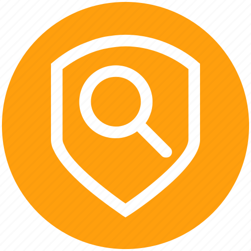 Find, magnifier, protection, search, security, shield icon - Download on Iconfinder