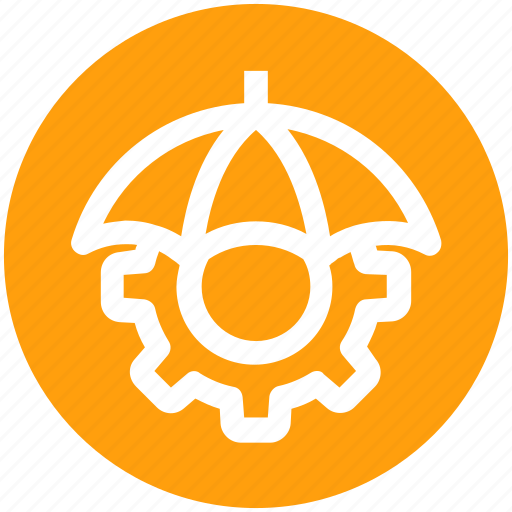 Assurance, cog, gear, insurance, investment, umbrella icon - Download on Iconfinder