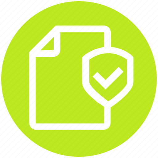 Accept, documents safe, list, paper, security, shield icon - Download on Iconfinder