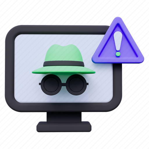 Hack computer, hack, computer, security, bug, screen, crime 3D illustration - Download on Iconfinder