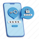 factor, authentication, two factor authentication, cyber security, cyber, security, 3d icon, 3d illustration, 3d render
