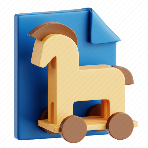 Trojan, horse, trojan horse, cyber security, cyber, security, 3d icon icon - Download on Iconfinder