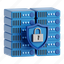 database, security, database security, cyber security, cyber, 3d icon, 3d illustration, 3d render 