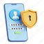 password, security, password protection, cyber security, cyber, 3d icon, 3d illustration, 3d render 