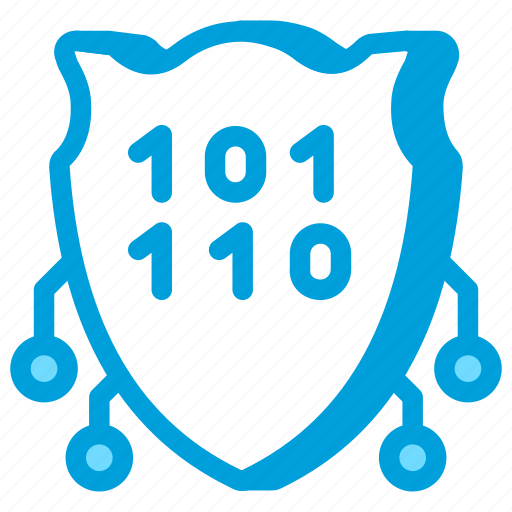 Binary, code, protection, shield, data icon - Download on Iconfinder